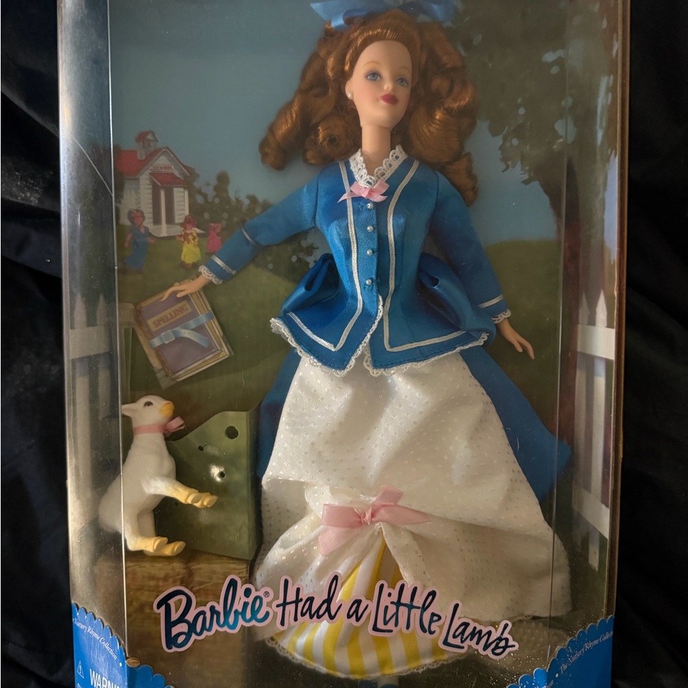 Barbie Had a Little Lamb Doll - Blue and White Outfit